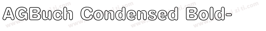 AGBuch Condensed Bold字体转换